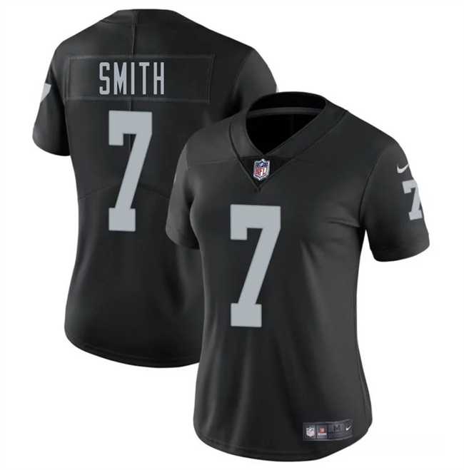 Womens Las Vegas Raiders #7 Geno Smith Black 2025 Vapor Stitched Jersey Dzhi->las vegas raiders->NFL Jersey